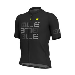 ALÉ Kurzarm Fahrradtrikot - MIRROR - Schwarz/Grau