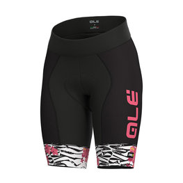 ALÉ Fahrradshorts ohne Träger - SAVANA LADY  - Schwarz/Rosa