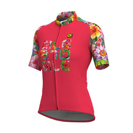ALÉ Kurzarm Fahrradtrikot - LAB FLOWER LADY - Rosa