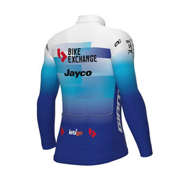 ALÉ Langarm Fahrradtrikot für den Winter - BIKE EXCHANGE 2022 - Blau/Weiß