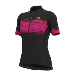 ALÉ Kurzarm Fahrradtrikot - START LADY  - Schwarz/Rosa