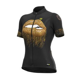 ALÉ Kurzarm Fahrradtrikot - LIPS LADY - Gold/Schwarz