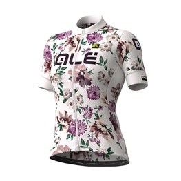 ALÉ Kurzarm Fahrradtrikot - FIORI LADY - Weiß