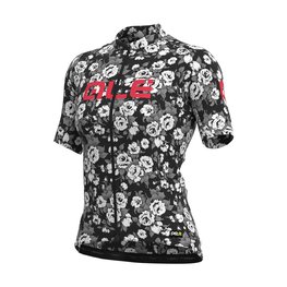 ALÉ Kurzarm Fahrradtrikot - ROSES LADY - Schwarz/Grau