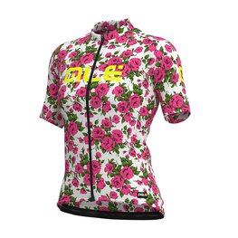 ALÉ Kurzarm Fahrradtrikot - ROSES LADY - Rosa/Weiß