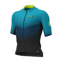 ALÉ Kurzarm Fahrradtrikot - DELTA - Schwarz/Blau/Hellblau