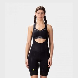 ALÉ Kurze Fahrradhose mit Trägern - VELOCITY PLUS LADY - Schwarz