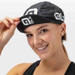 ALÉ Fahrradmütze - COTTON - Schwarz/Weiß