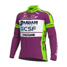 ALÉ Langarm Fahrradtrikot für den Winter - BARDIANI CSF 20 WNT - Grün/Lila