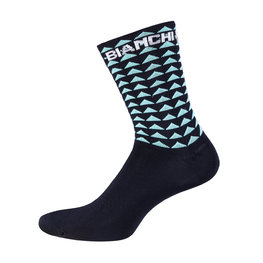 BIANCHI MILANO Klassische Fahrradsocken - BOLCA - Schwarz/Hellblau