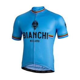 BIANCHI MILANO Kurzarm Fahrradtrikot - NEW PRIDE - Hellblau/Schwarz