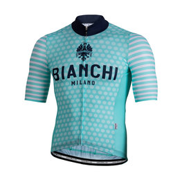BIANCHI MILANO Kurzarm Fahrradtrikot - DAVOLI - Weiß/Hellblau