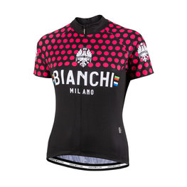 BIANCHI MILANO Kurzarm Fahrradtrikot - CROSIA LADY - Rosa/Schwarz