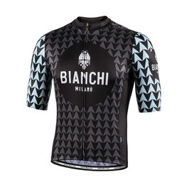 BIANCHI MILANO Kurzarm Fahrradtrikot - MASSARI - Schwarz/Hellblau