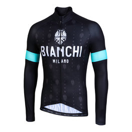 BIANCHI MILANO Langarm Fahrradtrikot für den Sommer - PERTICARA - Schwarz