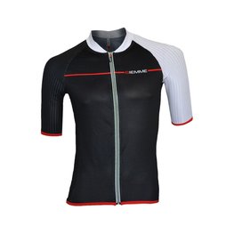 Kurzarm Fahrradtrikot - PURE SPEED  - Weiß/Schwarz