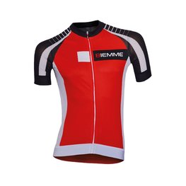 Kurzarm Fahrradtrikot - MOODY - Schwarz/Rot/Weiß