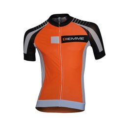 Kurzarm Fahrradtrikot - MOODY - Schwarz/Orange