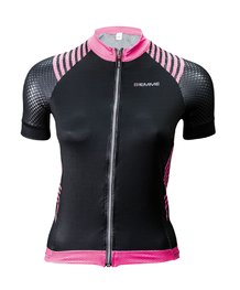 Kurzarm Fahrradtrikot - SHARP LADY - Schwarz/Rosa