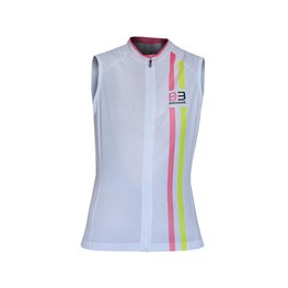 Ärmelloses Fahrradtrikot - ITEM TWO LADY - Rosa/Weiß/Gelb