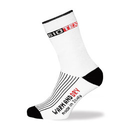 BIOTEX Klassische Fahrradsocken - TERMO - Weiß/Schwarz