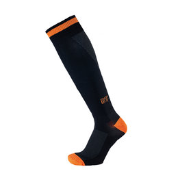 BIOTEX Fahrradkniestrümpfe - COMPRESSION - Orange/Schwarz
