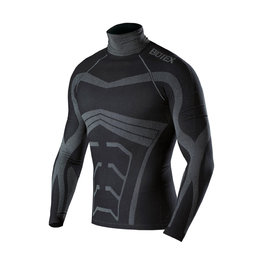 BIOTEX Langarm Fahrrad-Shirt - POWERFLEX WARM - Schwarz