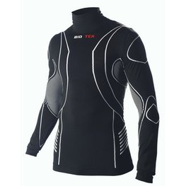 BIOTEX Langarm Fahrrad-Shirt - TURTLENECK - Schwarz