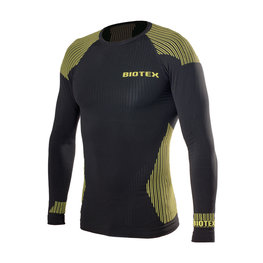 BIOTEX Langarm Fahrrad-Shirt - 3D - Gelb/Schwarz