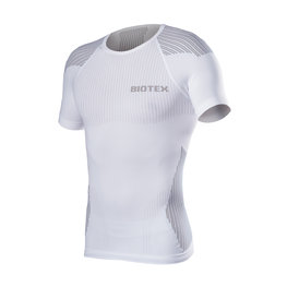 BIOTEX Kurzarm Fahrrad-Shirt - BIOFLEX RAGLAN - Weiß/Grau