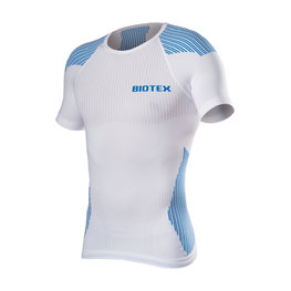BIOTEX Kurzarm Fahrrad-Shirt - BIOFLEX RAGLAN - Blau/Weiß