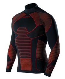 BIOTEX Langarm Fahrrad-Shirt - ICEBREAK - Rot/Schwarz