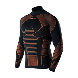 BIOTEX Langarm Fahrrad-Shirt - ICEBREAK - Schwarz/Orange