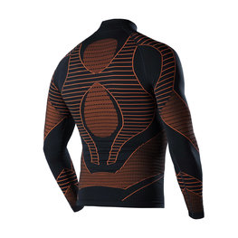 BIOTEX Langarm Fahrrad-Shirt - ICEBREAK - Schwarz/Orange