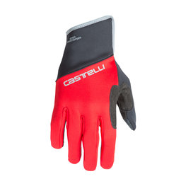 CASTELLI Langfinger-Fahrradhandschuhe - SCALDA PRO - Rot/Schwarz