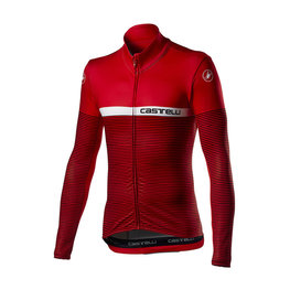 CASTELLI Langarm Fahrradtrikot für den Winter - MARINAIO LONG - Rot/Weiß