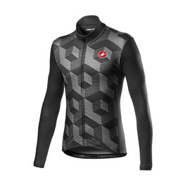 CASTELLI Langarm Fahrradtrikot für den Winter - CUBI LONG - Schwarz/Grau