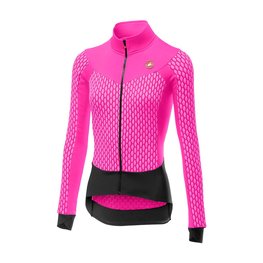CASTELLI Langarm Fahrradtrikot für den Winter - SFIDA LADY WINTER - Rosa/Schwarz