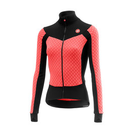 CASTELLI Langarm Fahrradtrikot für den Winter - SFIDA LADY WINTER - Schwarz/Rosa