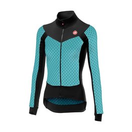 CASTELLI Langarm Fahrradtrikot für den Winter - SFIDA LADY WINTER - Hellblau/Schwarz