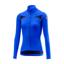 CASTELLI Langarm Fahrradtrikot für den Winter - SINERGIA LADY WINTER - Blau
