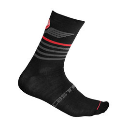 CASTELLI Klassische Fahrradsocken - LANCIO 15 - Schwarz