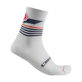 CASTELLI Klassische Fahrradsocken - LANCIO 15 - Weiß/Grau