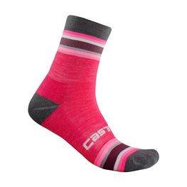 CASTELLI Klassische Fahrradsocken - STRISCIA 13 WINTER - Rosa