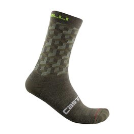 CASTELLI Klassische Fahrradsocken - CUBI 18 - Grün