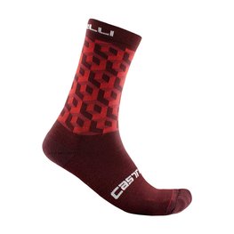 CASTELLI Klassische Fahrradsocken - CUBI 18 - Rot