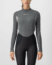 CASTELLI Langarm Fahrrad-Shirt - FLANDERS 2 WARM LADY - Grau