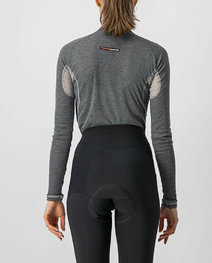 CASTELLI Langarm Fahrrad-Shirt - FLANDERS 2 WARM LADY - Grau