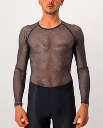 CASTELLI Langarm Fahrrad-Shirt - MIRACOLO WOOL - Schwarz