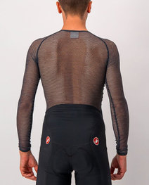 CASTELLI Langarm Fahrrad-Shirt - MIRACOLO WOOL - Schwarz